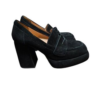 BiBi Lou‎  Black Suede High Heel Loafers Size EU 39